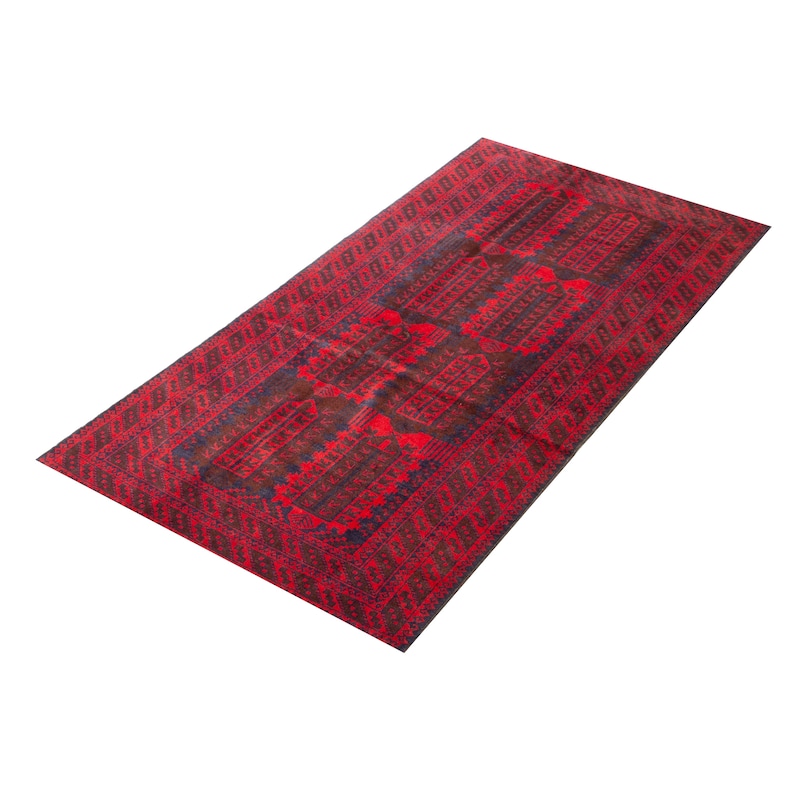 ECARPETGALLERY Hand-knotted Teimani Navy Wool Rug - 3'4 x 6'4