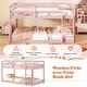 preview thumbnail 38 of 38, Costway Twin over Twin Low Bunk Bed with Guardrails Integrated Ladder - See Details