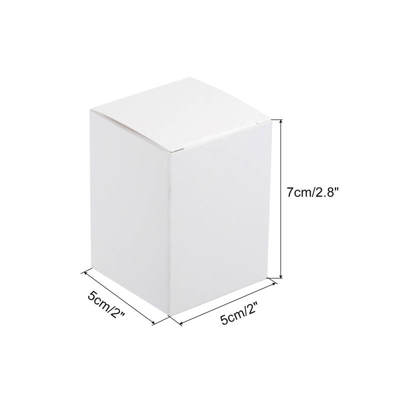 Paper Cardboard Boxes Gift Paper Box White 2x2x2.8 Inch for Gift Wrap 15Pcs - White
