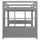 preview thumbnail 14 of 16, Full Loft Bed with Desk, Storage Shelves, and Drawers, Grey