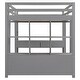 preview thumbnail 14 of 16, Gray Full Size Pine Loft Bed with Built-in Desk & Drawers