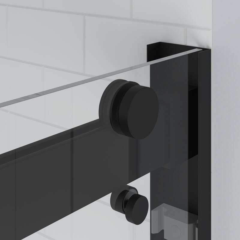 Seawin Verona Light Bypass Frameless Sliding Glass Shower Door 44 - 48 in. W x 76 in. H 1/4 in. (6 mm) Clear Tempered Glass