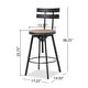 preview thumbnail 3 of 14, Jutte Modern Industrial Firwood Adjustable Height Swivel Barstools (Set of 2) by Christopher Knight Home