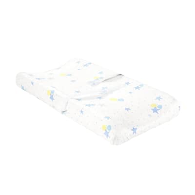 Lush Decor Baby Elephant Balloon Stars Soft & Plush Changing Pad Cover - 32" x 16" x 5"