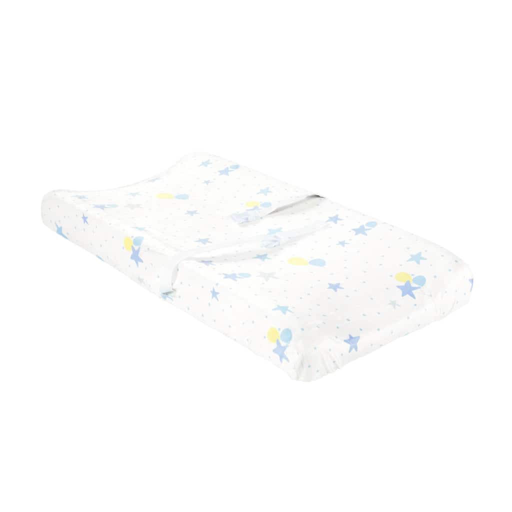 Lush Decor Baby Elephant Balloon Stars Soft & Plush Changing Pad Cover - 32" x 16" x 5"