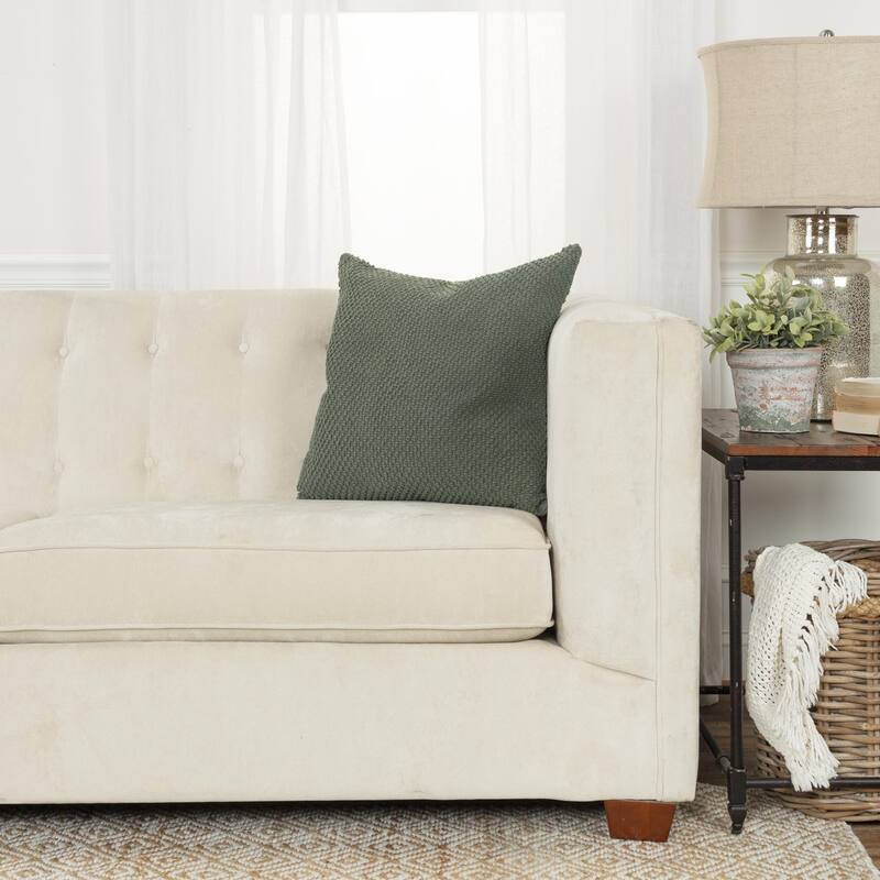 Rizzy Home Transitional Solid Light Texture Throw Pillow, 20-inch