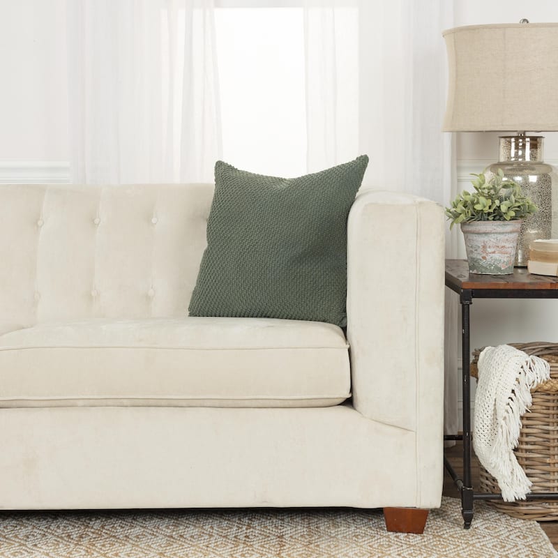 Rizzy Home Transitional Solid Light Texture Throw Pillow