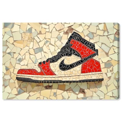 Mosaic Sneaker Canvas by Art Remedy, Gallery Wrapped