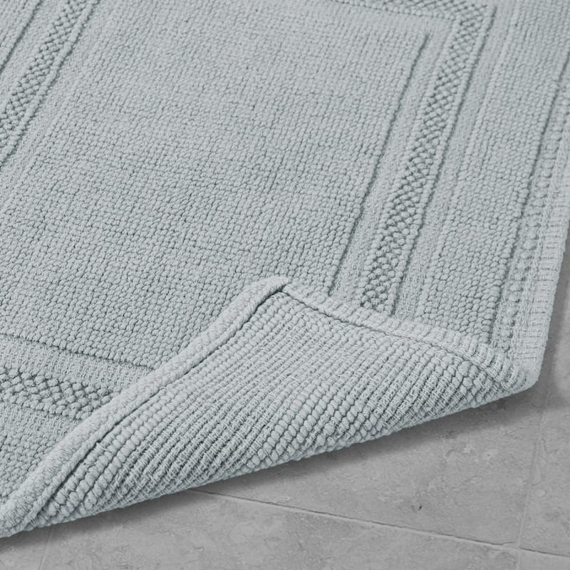 Jean Pierre Cotton Stonewash Racetrack 17 x 24 in. Bath Rug