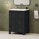 preview thumbnail 42 of 161, GDFStudio - Elysia Wood Bathroom Vanity with Ceramic Sink & Storage Cabinet Organizer 24" - Espresso