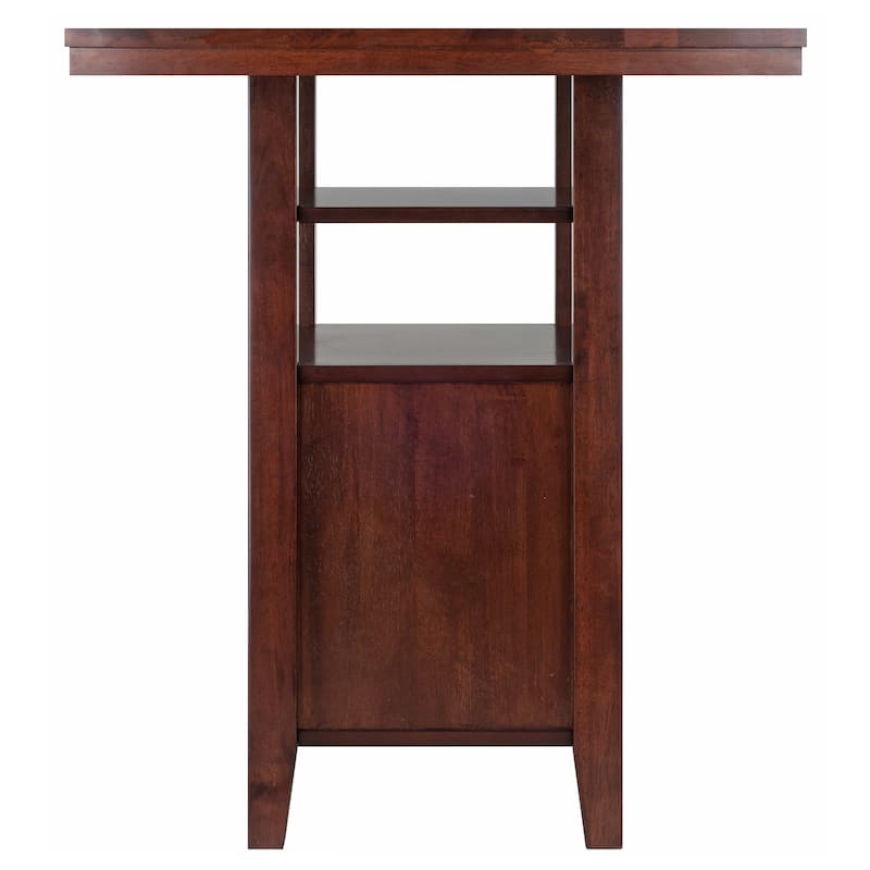 Albany High Table with Cabinet, Walnut - 41.73 x 29.92 x 35.83 inches