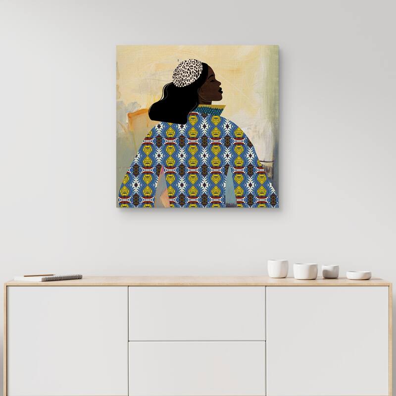 Girlie with Gold by Nikki Chu Canvas Art Print