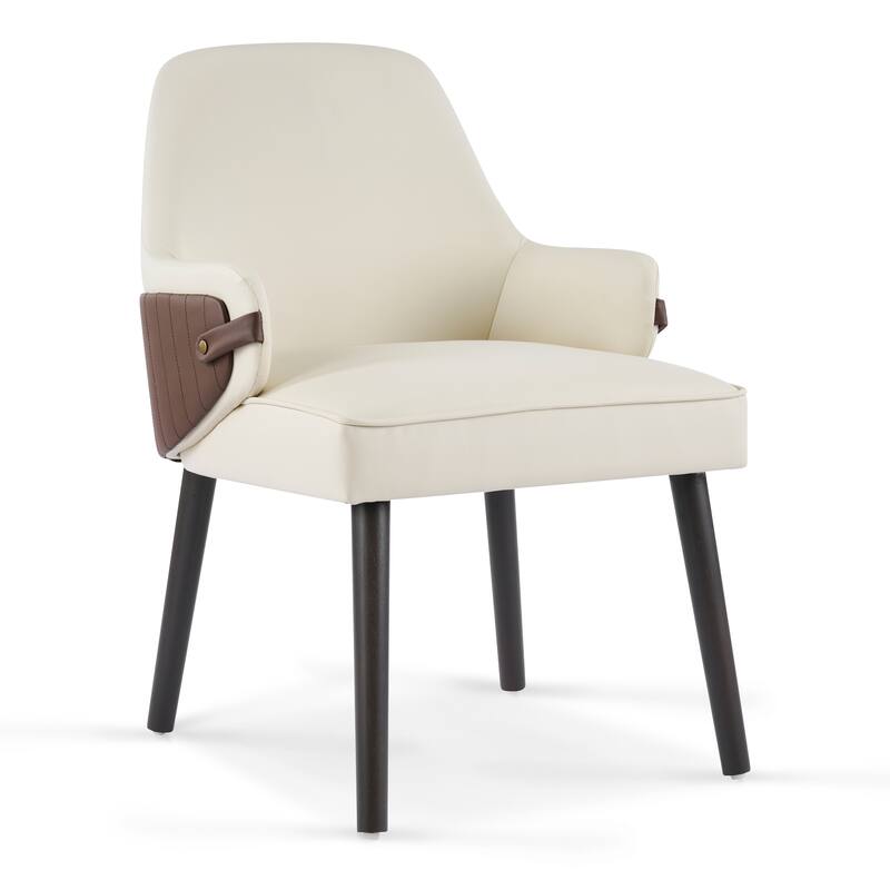 Christopher Knight Home - Modern Upholstered Dining Chair Set with Two-Tone Fabric Armchair Design