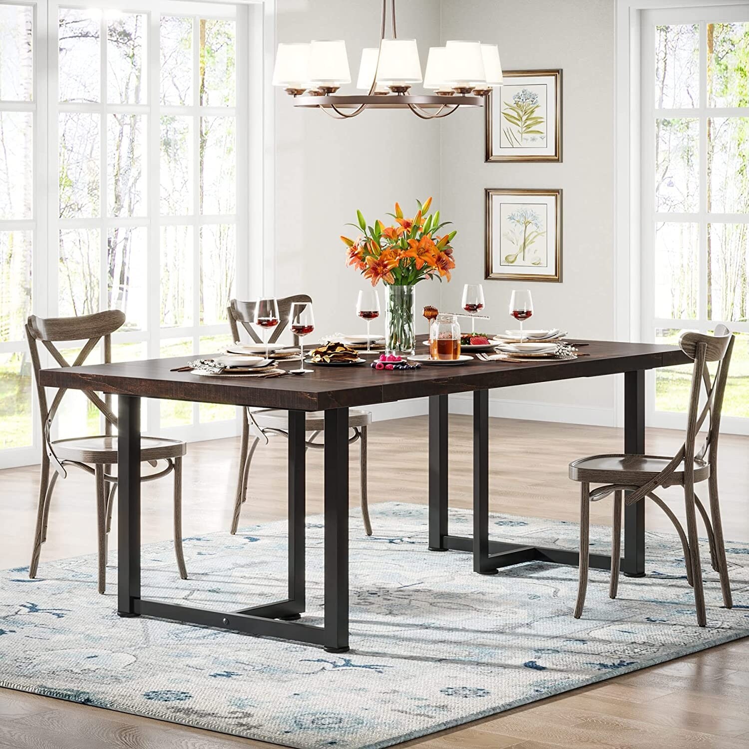 Industrial 6 sales seater dining table