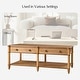 preview thumbnail 9 of 22, HULALA HOME Derk Transitional 47"W Spindle Fluted Rectangular Storage Coffee Table with Solid Wood Drawers
