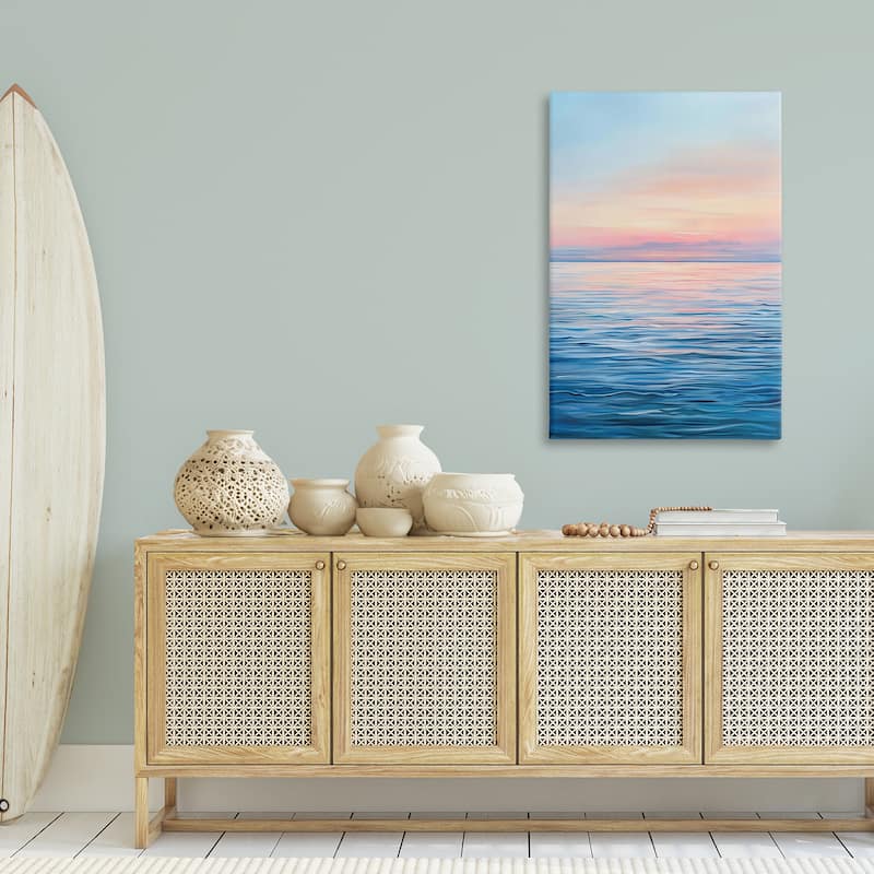 Stupell Sunrise over Ocean Gradient Canvas Wall Art Design By LSR Design Studio