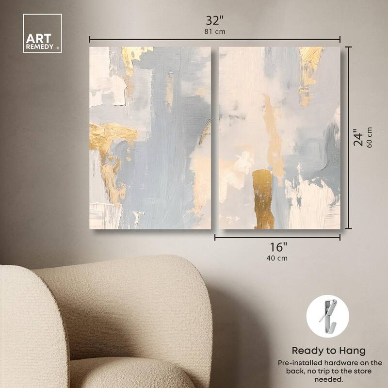 Gilded Driftwood II Canvas Set of 2 by Art Remedy, Gallery Wrapped
