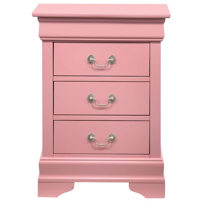 Modern Bedroom Cabinet Bedside Table with Three Drawers Storage Nightstand for Bedroom