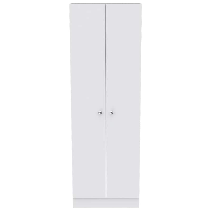 Multistorage Pantry Cabinet, Five Shelves, Double Door Cabinet - White