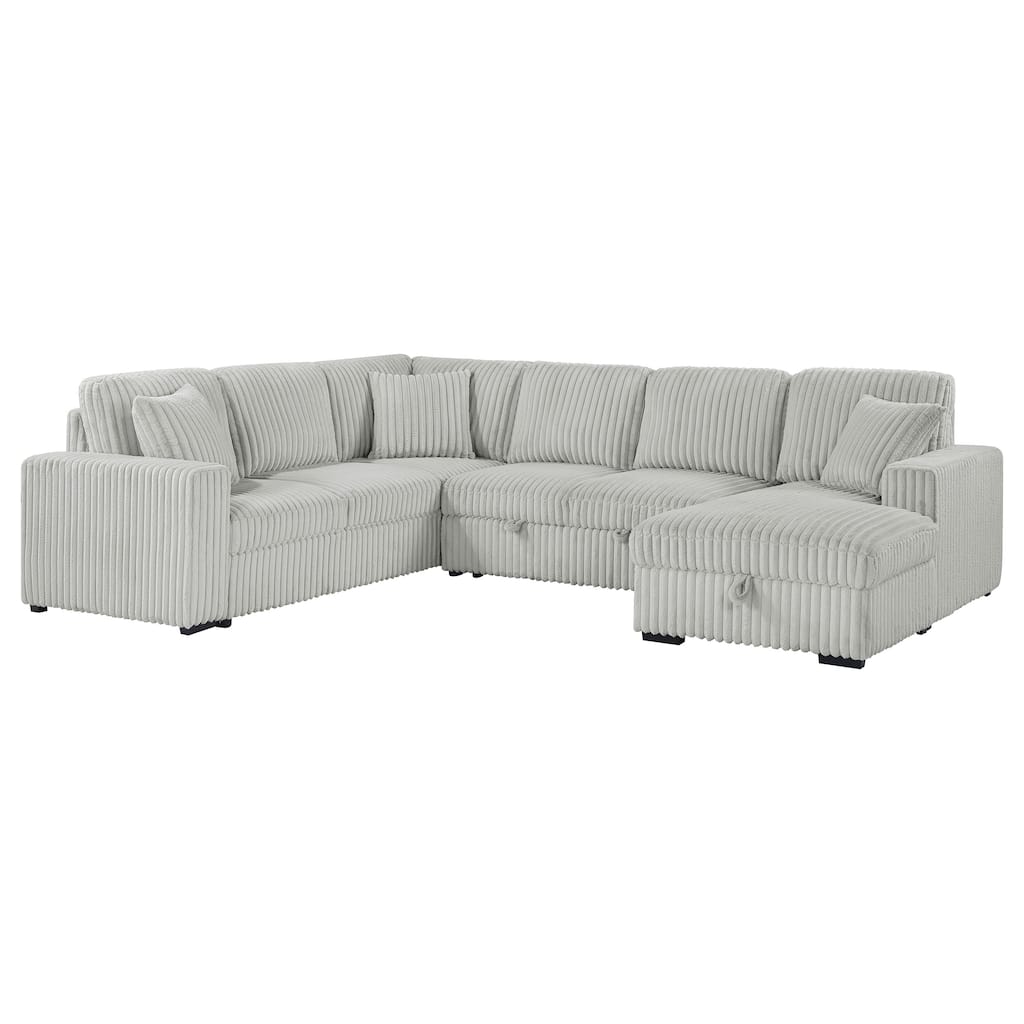 Devonshire Sleeper Sectional Sofa Storage Chaise - 122.00'' x 96.75''-50.00'' x 39.25''