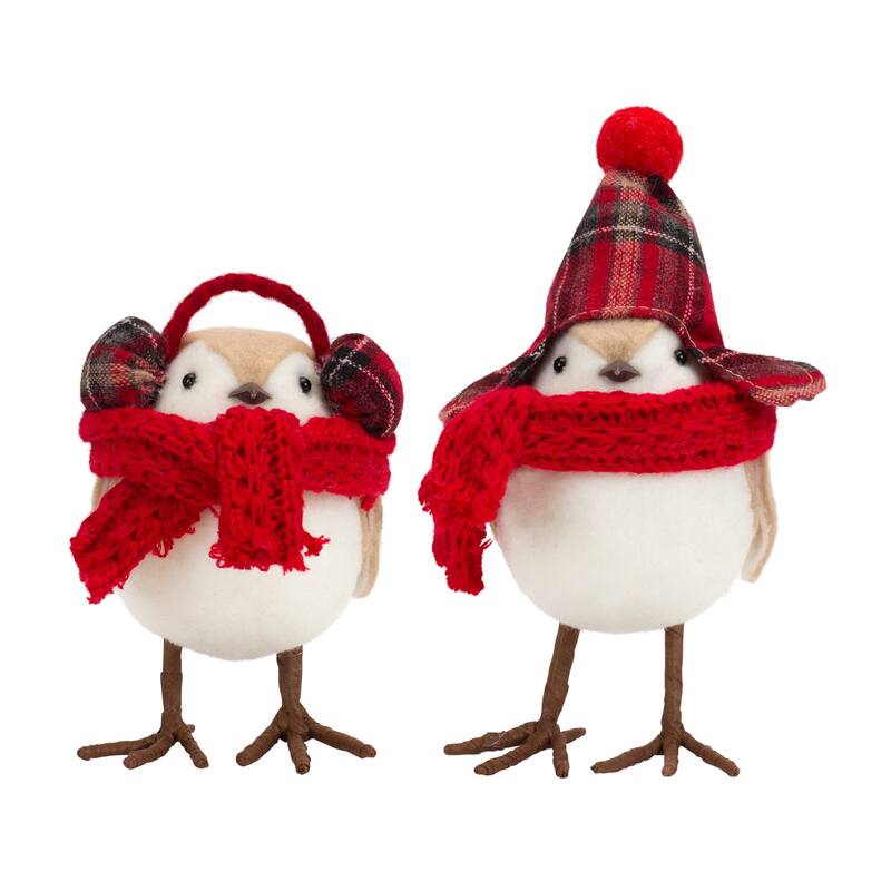 Bird w/Scarf and Hat (Set of 12)