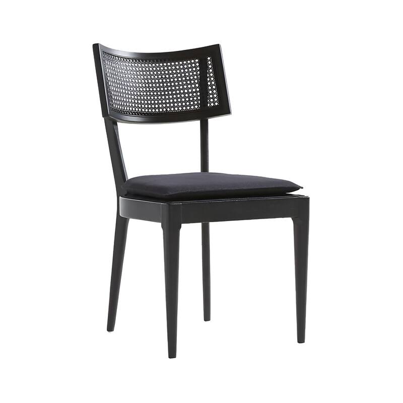 Modern Libby Style Cane Black Tina Cane Dining Chair - Single - Black - Dining Height