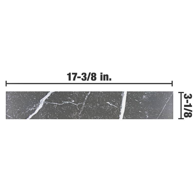 Merola Tile Tinos Black 3.13" x 17.38" Porcelain Floor and Wall Tile