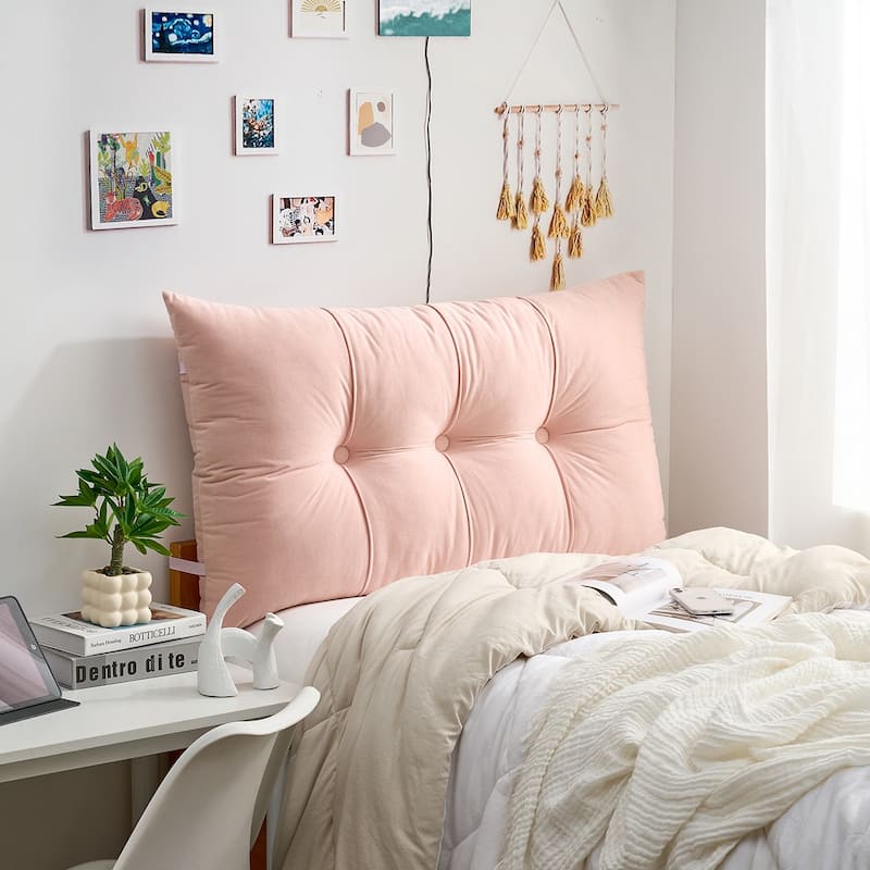 Rainha - Plush Tufted College Headboard - Sunday Pink