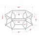 preview thumbnail 7 of 5, Talm Modern Chrome 40-inch Metal Coffee Table by Furniture of America