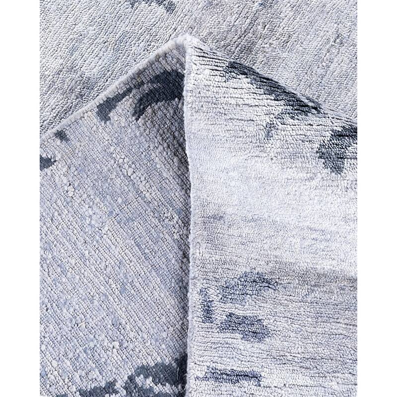 Modern One-of-a-Kind Hand-Knotted Area Rug, Gray - 9' 0" x 11' 9"