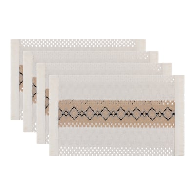Farmhouse Placemats Set of 4 Placemats for Dining Table Decor Indoor Outdoor Kitchen Table Mat - 20*12in