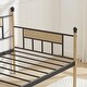 preview thumbnail 22 of 22, Twin Oak Legs & Steel Combination Daybed Bed Frame with Trundle