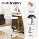 preview thumbnail 20 of 19, 17" x 19" Modern Upholstered Adjustable Height Swivel Bar Stools （Set of 2）