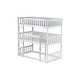 preview thumbnail 13 of 11, White Twin Size Triple Bunk Bed for Kids Bedroom, Rubber Wood Detachable Bunk Floor Bed Frame with Ladders & Guardrails