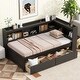 preview thumbnail 9 of 12, Rubber Wood Twin Loft Bed w/Storage Cabinet,Drawers and Pull Out Desk