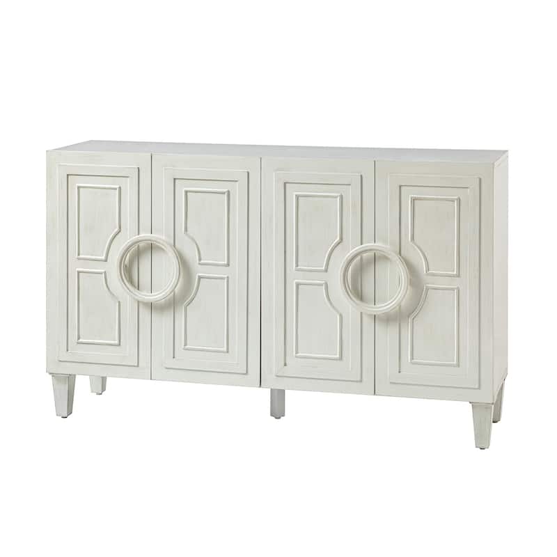 Connie 58" Contemporary Sideboard Buffet with Round Solid Wood Door Handles by HULALA HOME