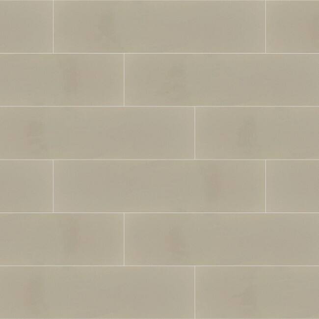 Shaw Lane Ave - 4" x 16" Rectangle Tile - Glossy Porcelain Visual - - Vanilla
