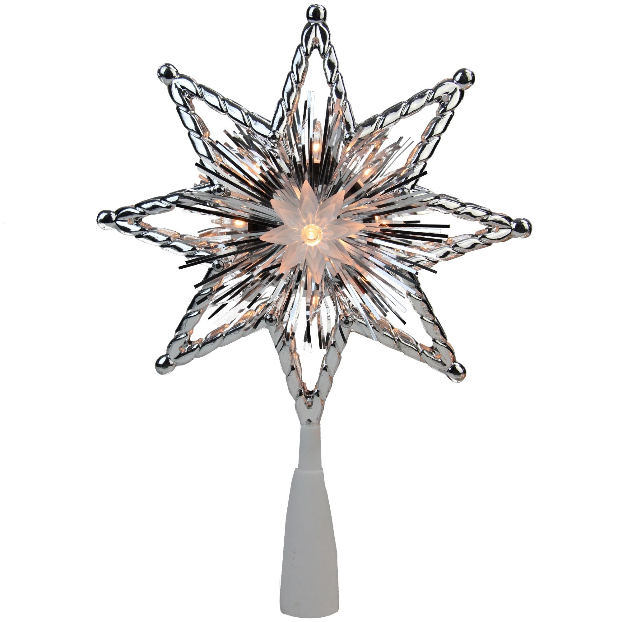 8 Silver And Gray Lighted Star Christmas Tree Topper Clear Lights Overstock 20821878 Alibaba.com offers 2,010 christmas tree topper star products. 8 silver and gray lighted star christmas tree topper clear lights