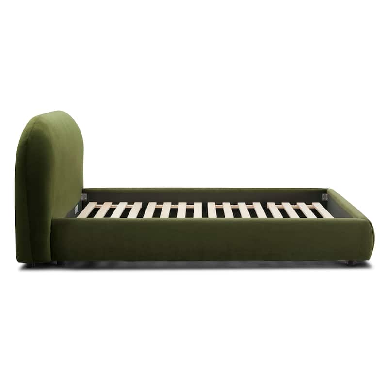 Poly & Bark Genoa Bed - Fully Upholstered with Rounded Profile