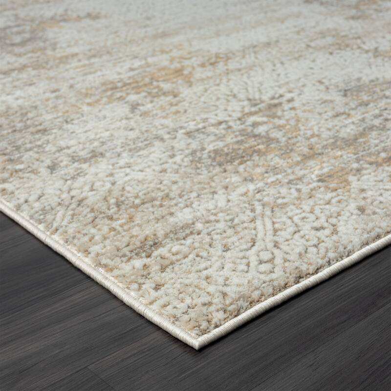 Sevita Gray/Beige Transitional High-Low Textured Indoor Area Rug