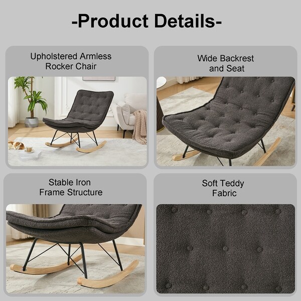 Wide seat outdoor rocking chair 2025