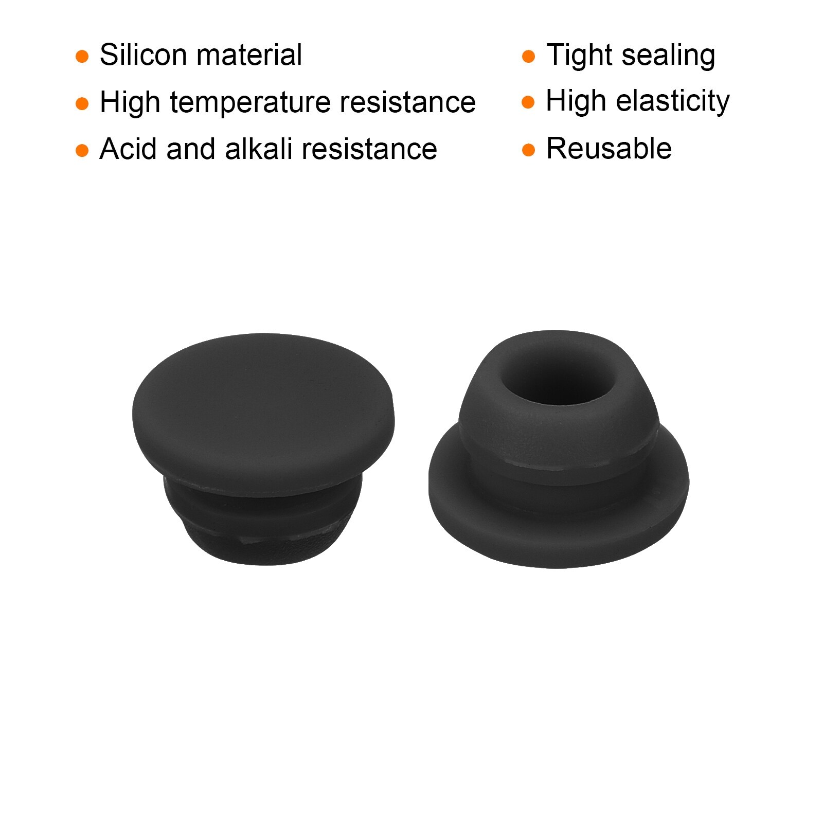 Silicone Snap in Locking Hole Plugs,Panel Seal Cover Round for Kitchen Bulkhead Waterproof Sealing Plug