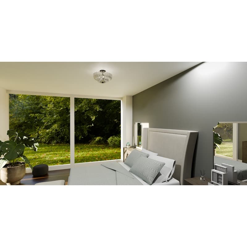 Whitecap 4-Light Mottled Cocoa Semi-Flush Mount