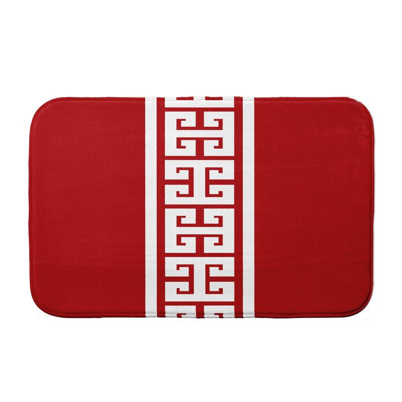 Key Stripe Bath Mat - 21 x 34 - Red