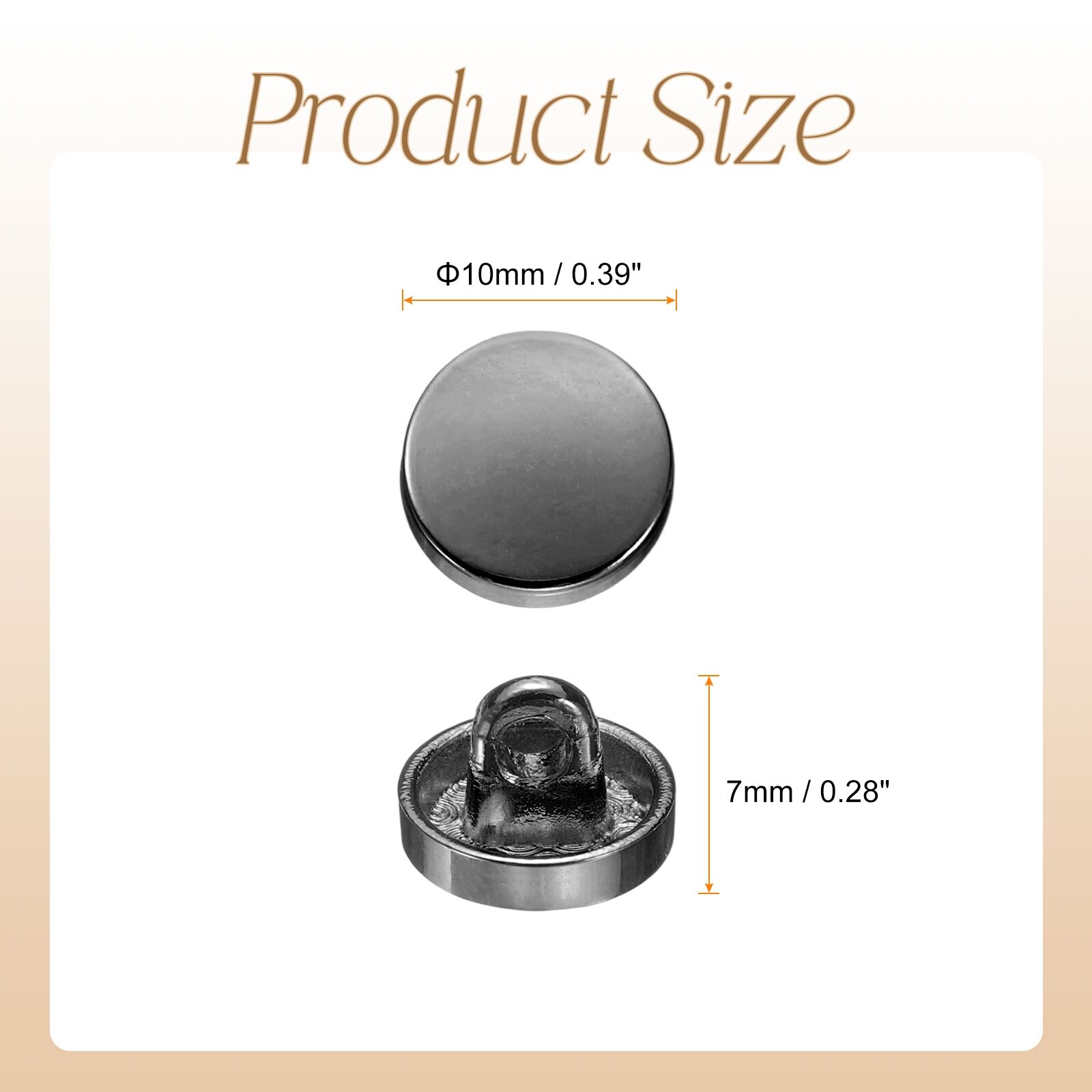 Metal Round Buttons Zinc Alloy Shank Flat Sewing Craft Replacement Buttons for Clothing Decoration DIY