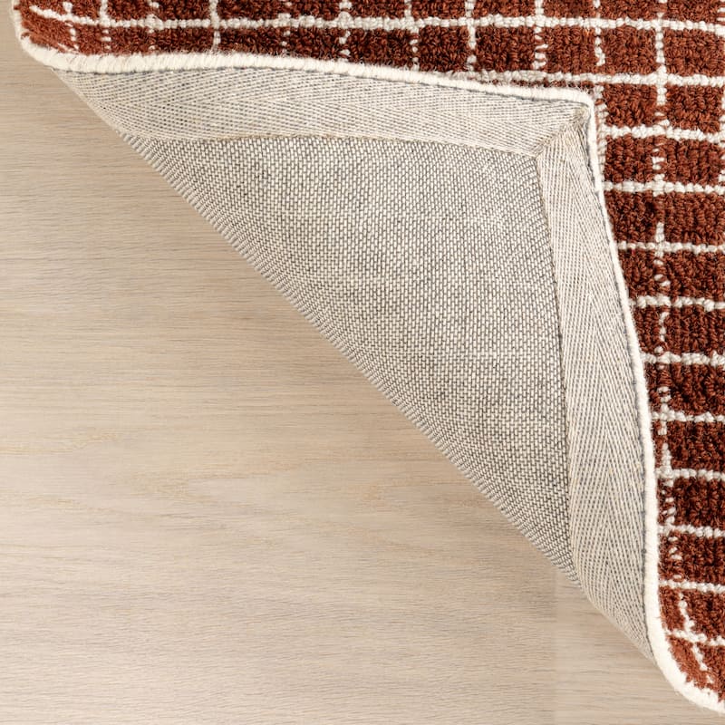 Nuloom Melrose Checked Wool Area Rug