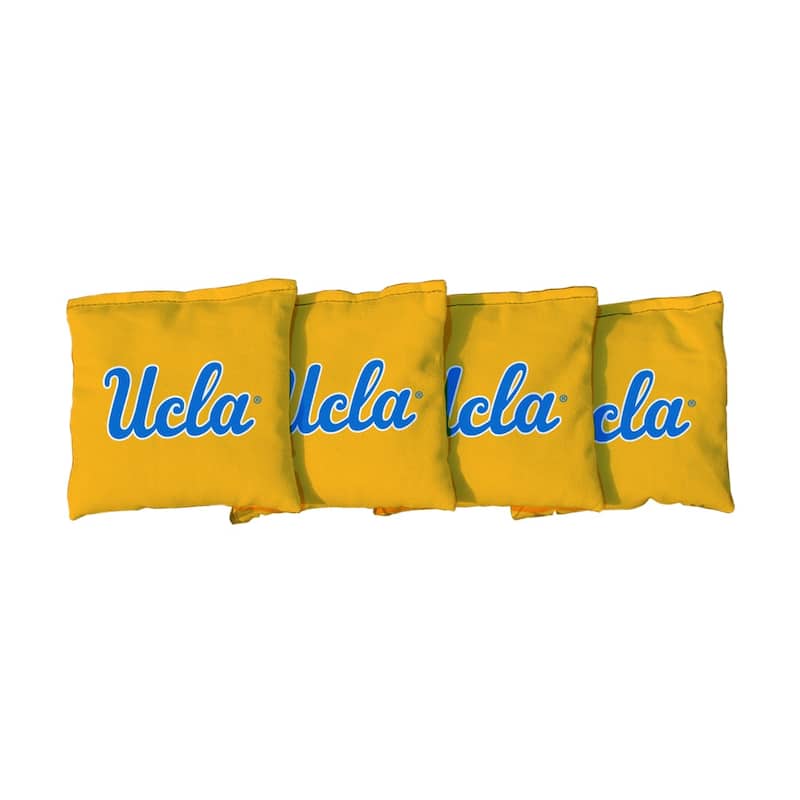 Yellow Gold California Los Angeles UCLA Bruins Cornhole Bags - All-Weather Resin Filled