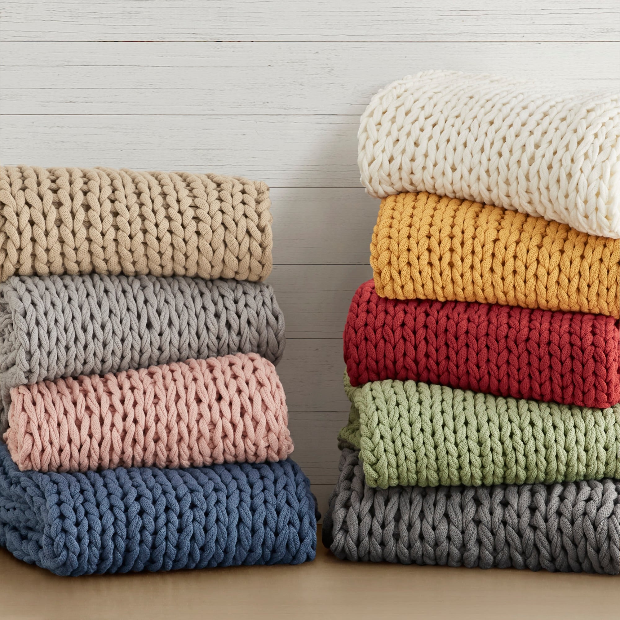 Madison Park Chunky Double Knit Handmade Throw Blanket - On Sale