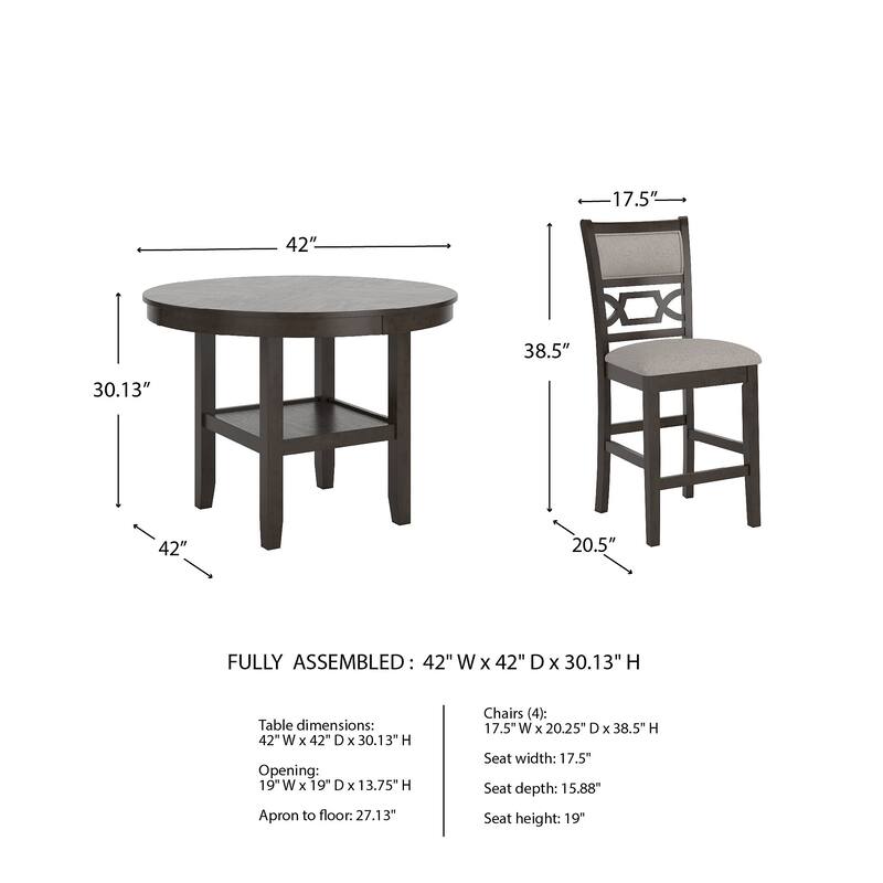 Signature Design by Ashley Langwest Dining Table and 4 Chairs (Set of 5)