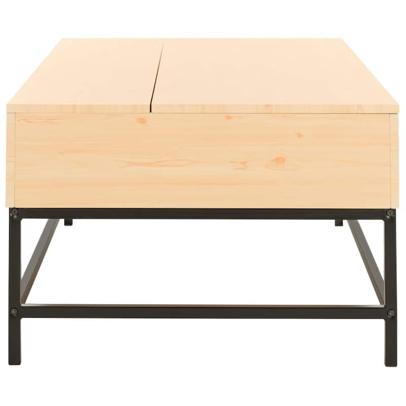 SAFAVIEH Nada Light Oak/ Black Lift-Top Coffee Table - 50" x 26" x 17.8" - 50Wx26Dx18H